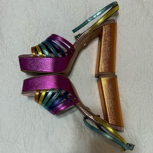 Kurt Geiger Pierra Multicolor Platform Sandals - Picture 7 of 9